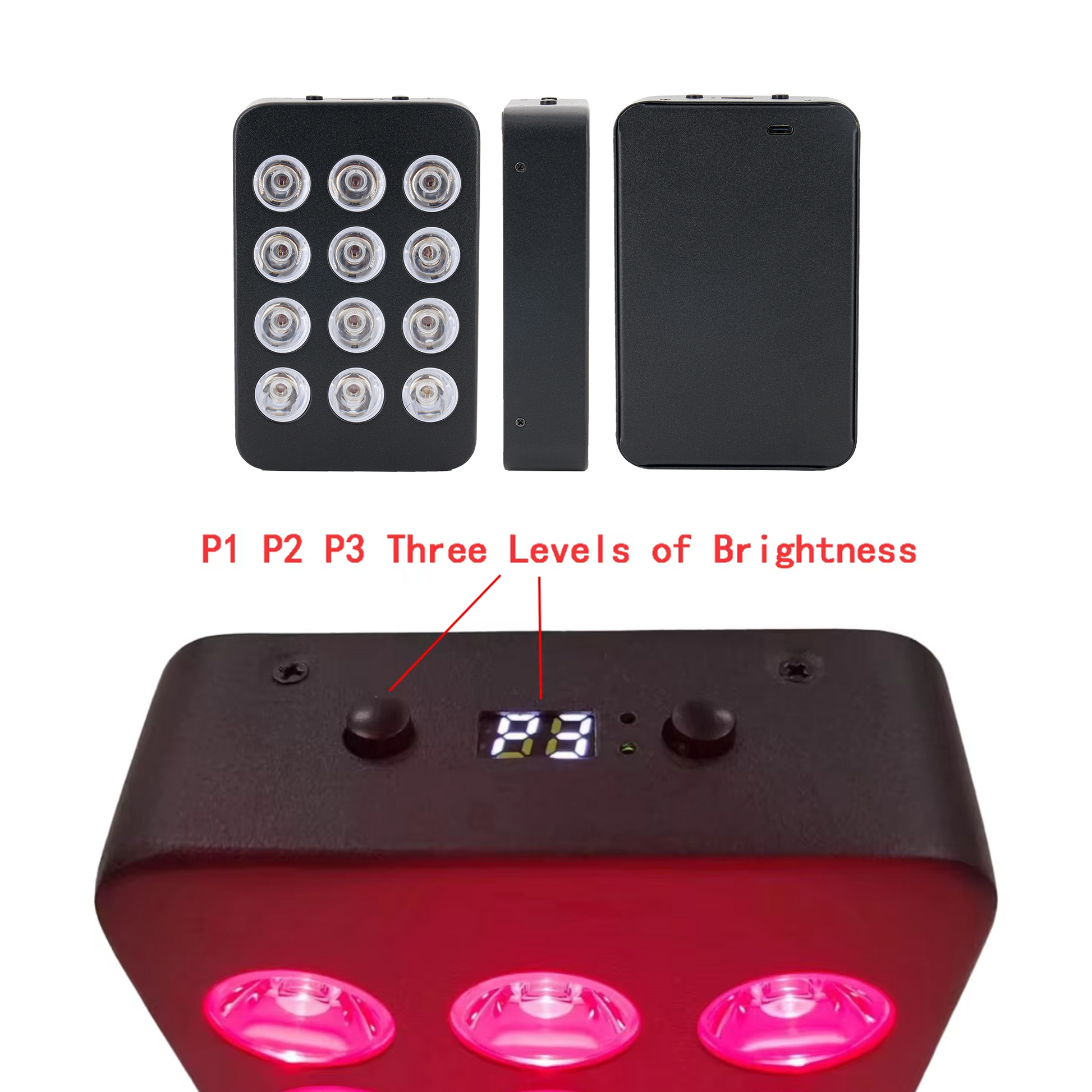 How to use Piri Portable with three levels of brightness